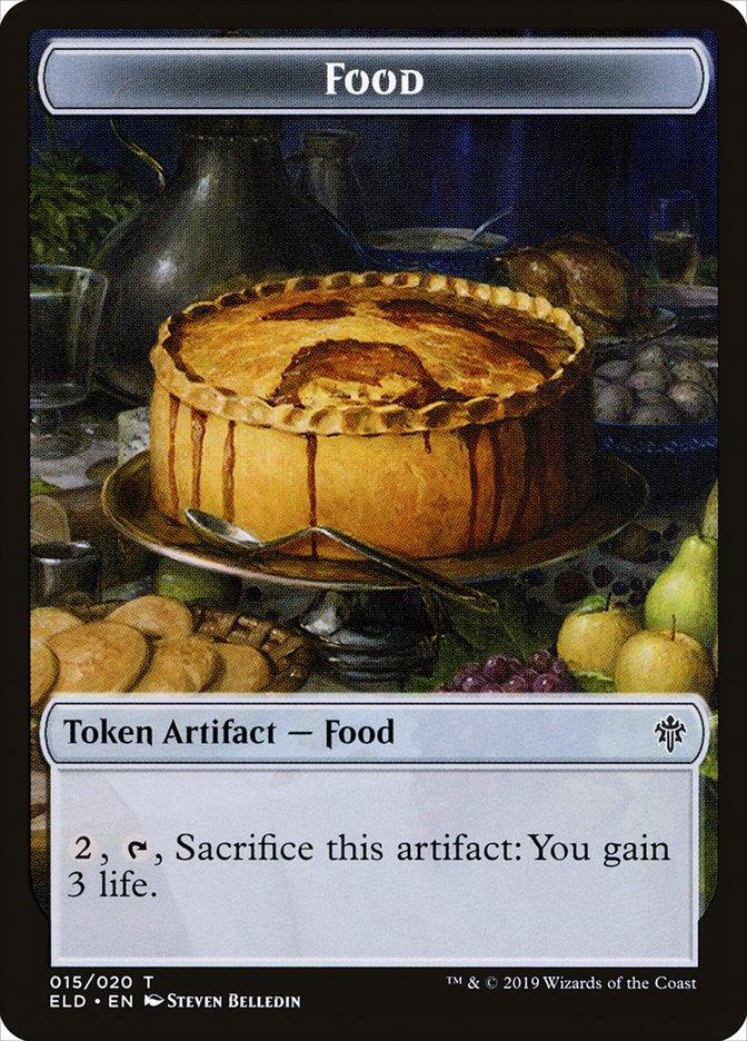 Boar // Food (15) Double-sided Token [Throne of Eldraine Tokens] - Rocket TCG