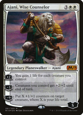 Ajani, Wise Counselor [Core Set 2019] - Rocket TCG