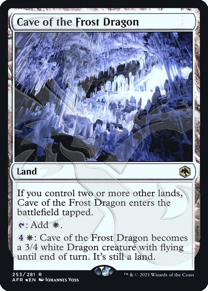 Cave of the Frost Dragon (Ampersand Promo) [Dungeons & Dragons: Adventures in the Forgotten Realms Promos] - Rocket TCG