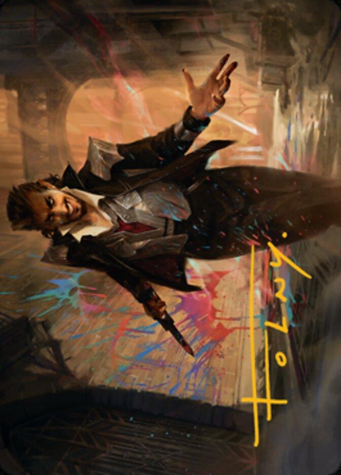 Anhelo, the Painter Art Card (Gold-Stamped Signature) [Streets of New Capenna Art Series] - Rocket TCG