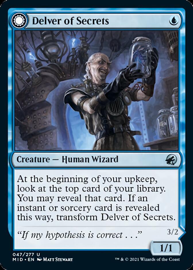 Delver of Secrets // Insectile Aberration [Innistrad: Midnight Hunt] - Rocket TCG