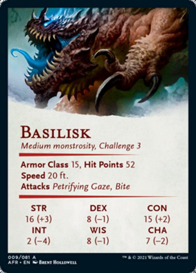 Basilisk Art Card (Gold-Stamped Signature) [Dungeons & Dragons: Adventures in the Forgotten Realms Art Series] - Rocket TCG