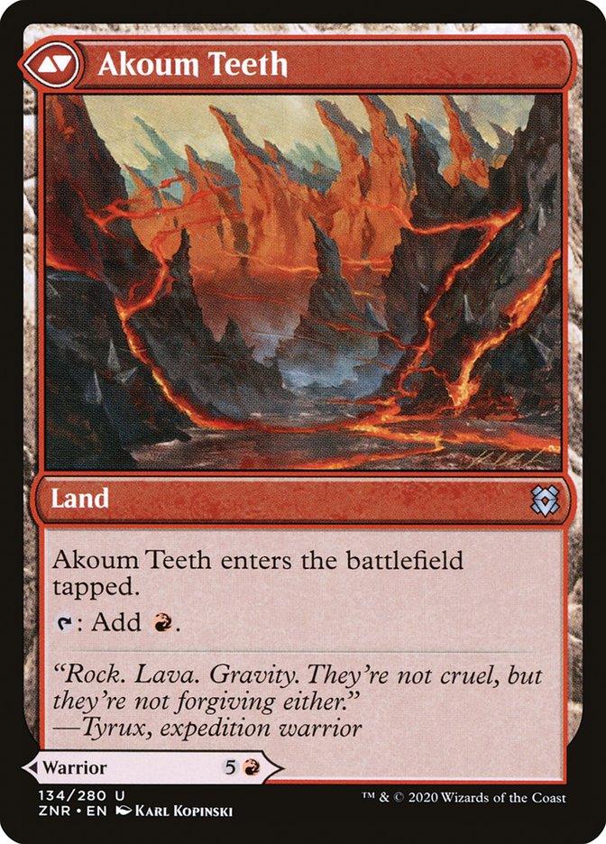 Akoum Warrior // Akoum Teeth [Zendikar Rising] - Rocket TCG