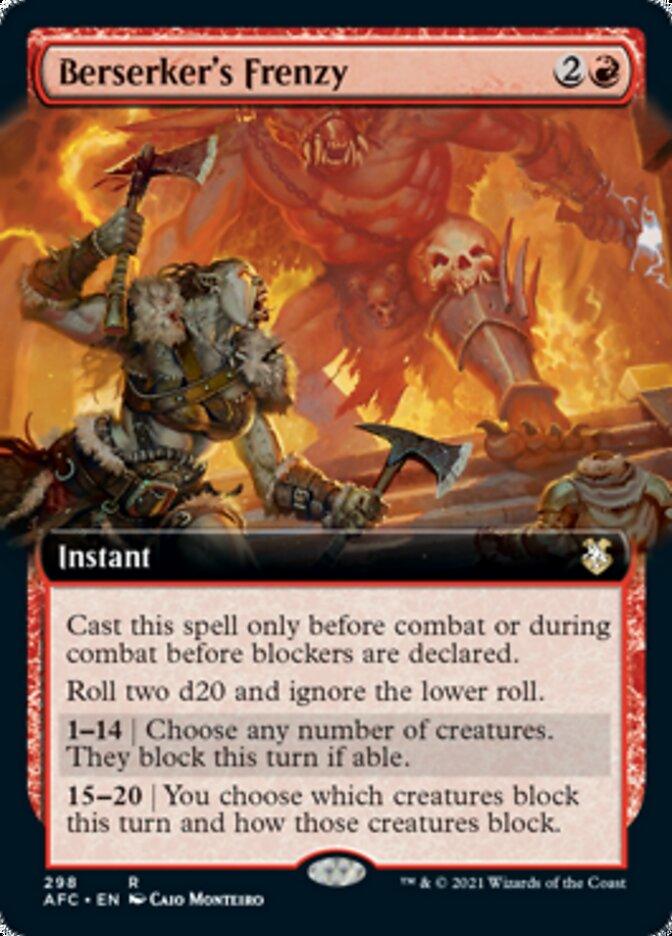 Berserker's Frenzy (Extended Art) [Dungeons & Dragons: Adventures in the Forgotten Realms Commander] - Rocket TCG