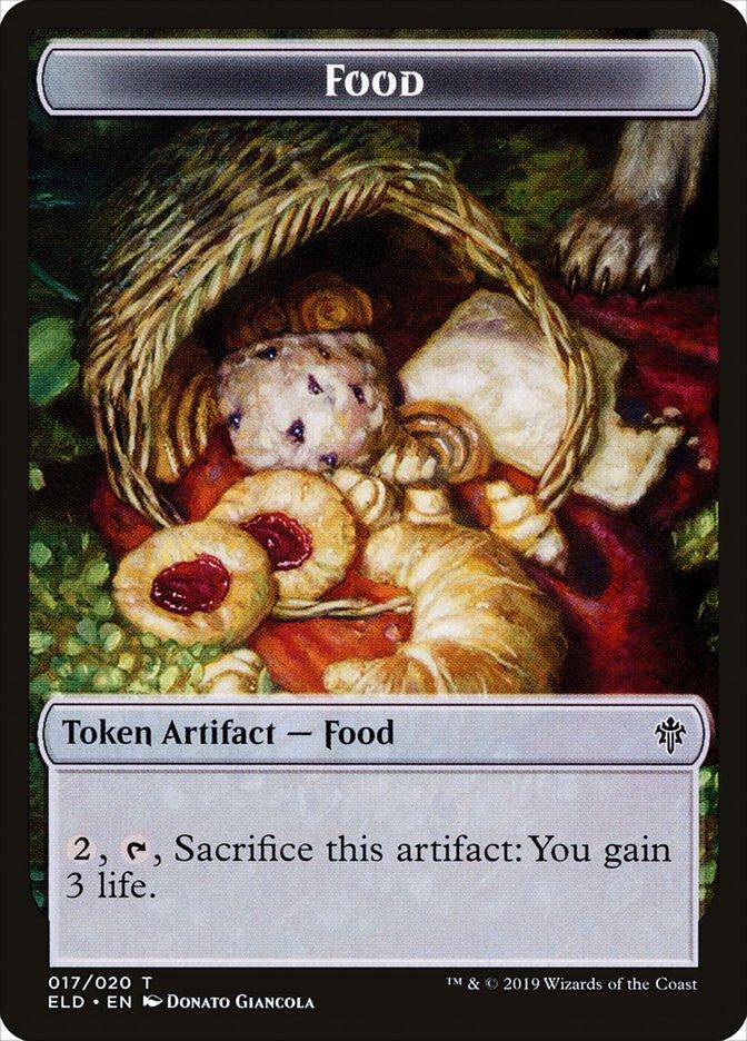 Boar // Food (17) Double-sided Token [Throne of Eldraine Tokens] - Rocket TCG