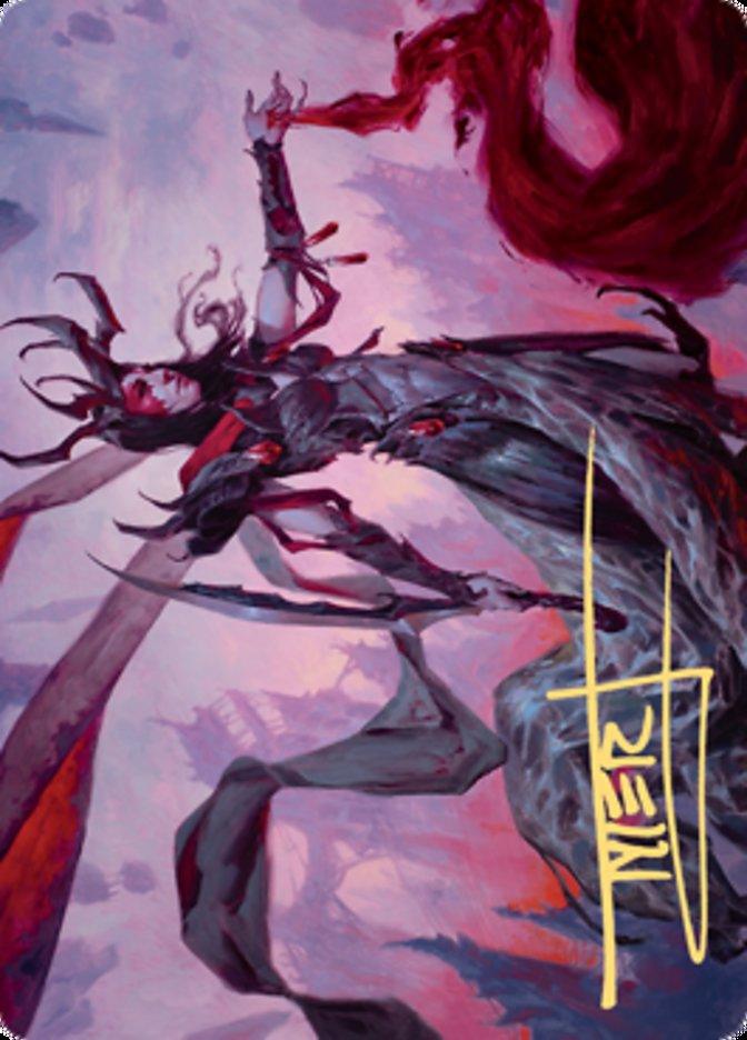 Drana, the Last Bloodchief Art Card (Gold-Stamped Signature) [Zendikar Rising Art Series] - Rocket TCG