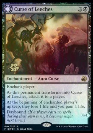 Curse of Leeches // Leeching Lurker [Innistrad: Midnight Hunt Prerelease Promos] - Rocket TCG