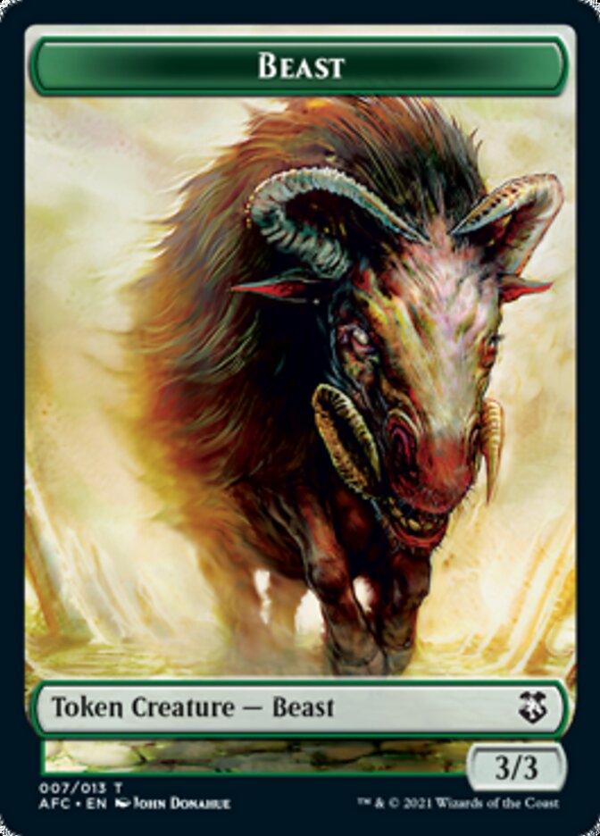 Beast // Dragon Spirit Double-sided Token [Dungeons & Dragons: Adventures in the Forgotten Realms Commander Tokens] - Rocket TCG