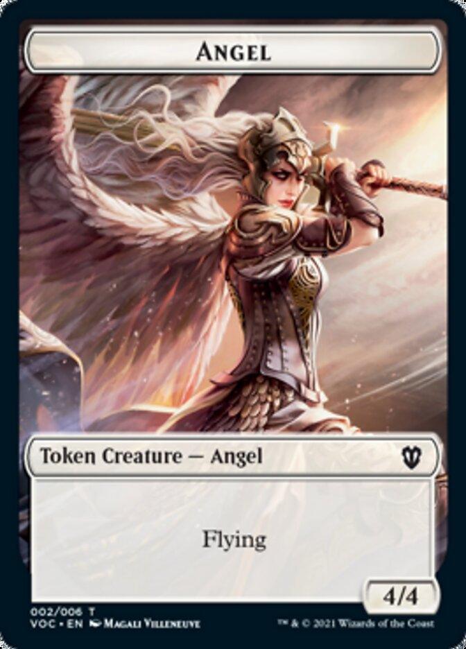 Angel // Clue Double-sided Token [Innistrad: Crimson Vow Commander Tokens] - Rocket TCG
