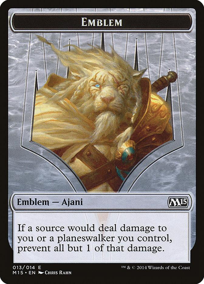 Ajani Steadfast Emblem [Magic 2015 Tokens] - Rocket TCG