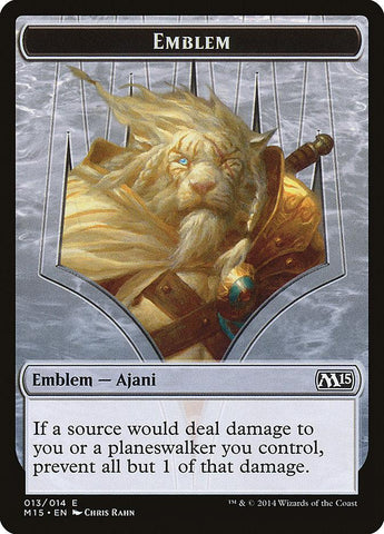 Ajani Steadfast Emblem [Magic 2015 Tokens] - Rocket TCG
