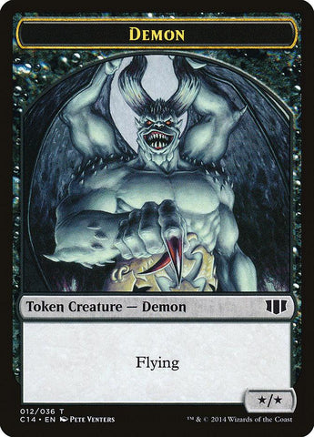 Demon (012/036) // Zombie (016/036) Double-sided Token [Commander 2014 Tokens] - Rocket TCG