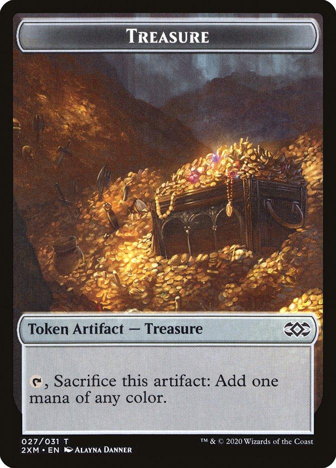 Beast // Treasure Double-sided Token [Double Masters Tokens] - Rocket TCG