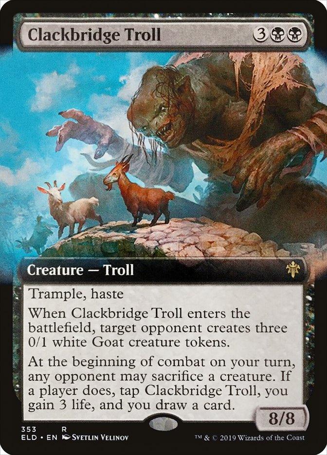 Clackbridge Troll (Extended Art) [Throne of Eldraine] - Rocket TCG