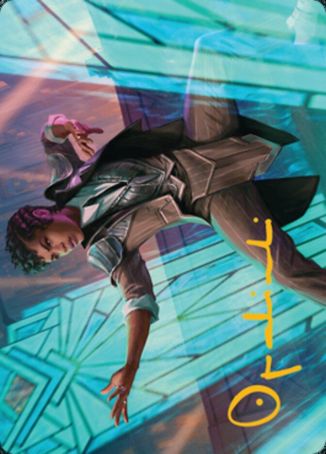 Dapper Shieldmate Art Card (Gold-Stamped Signature) [Streets of New Capenna Art Series] - Rocket TCG