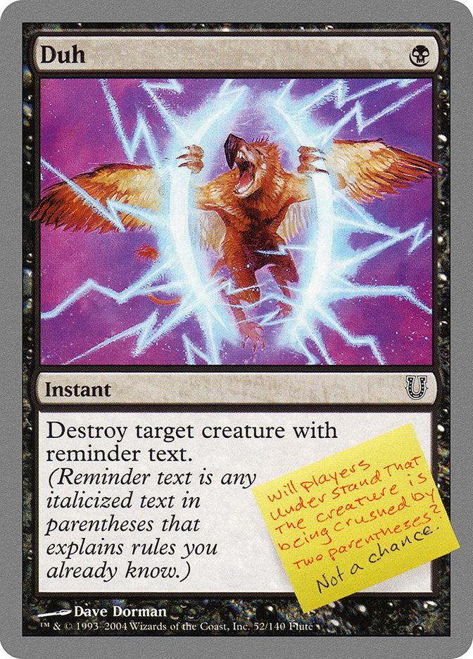 Duh [Unhinged] - Rocket TCG