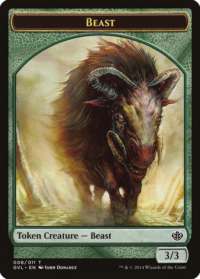 Beast Token (008/011) (Garruk vs. Liliana) [Duel Decks Anthology Tokens] - Rocket TCG