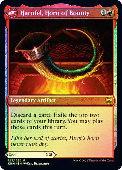Birgi, God of Storytelling // Harnfel, Horn of Bounty [Kaldheim Prerelease Promos] - Rocket TCG