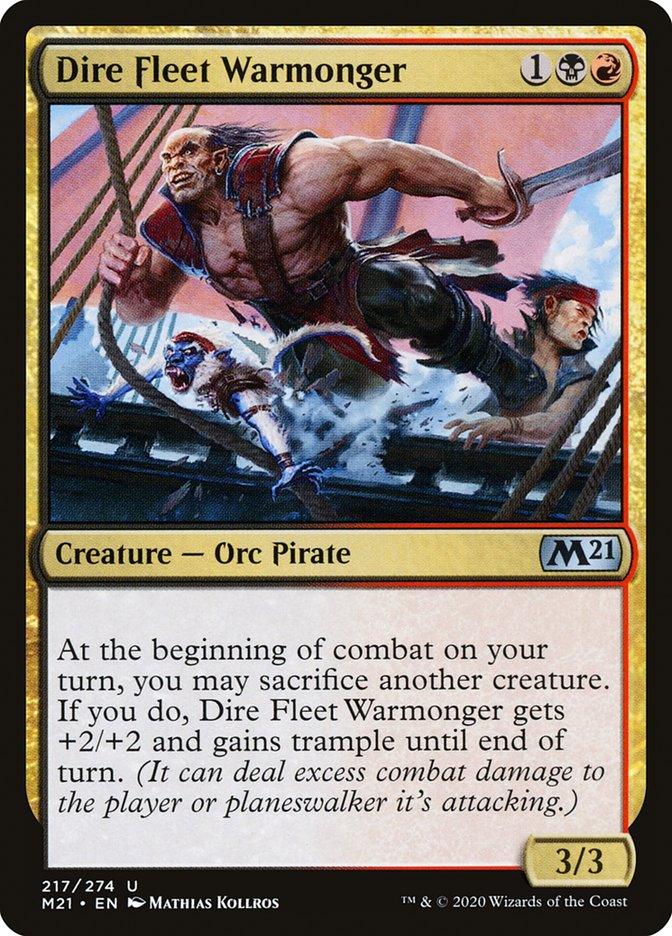Dire Fleet Warmonger [Core Set 2021] - Rocket TCG