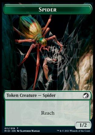 Beast (007) // Spider Double-sided Token [Innistrad: Midnight Hunt Commander] - Rocket TCG