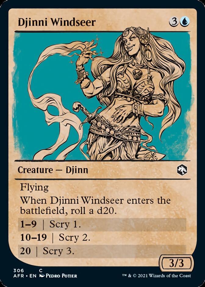 Djinni Windseer (Showcase) [Dungeons & Dragons: Adventures in the Forgotten Realms] - Rocket TCG