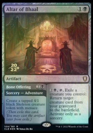 Altar of Bhaal // Bone Offering [Commander Legends: Battle for Baldur's Gate Prerelease Promos] - Rocket TCG