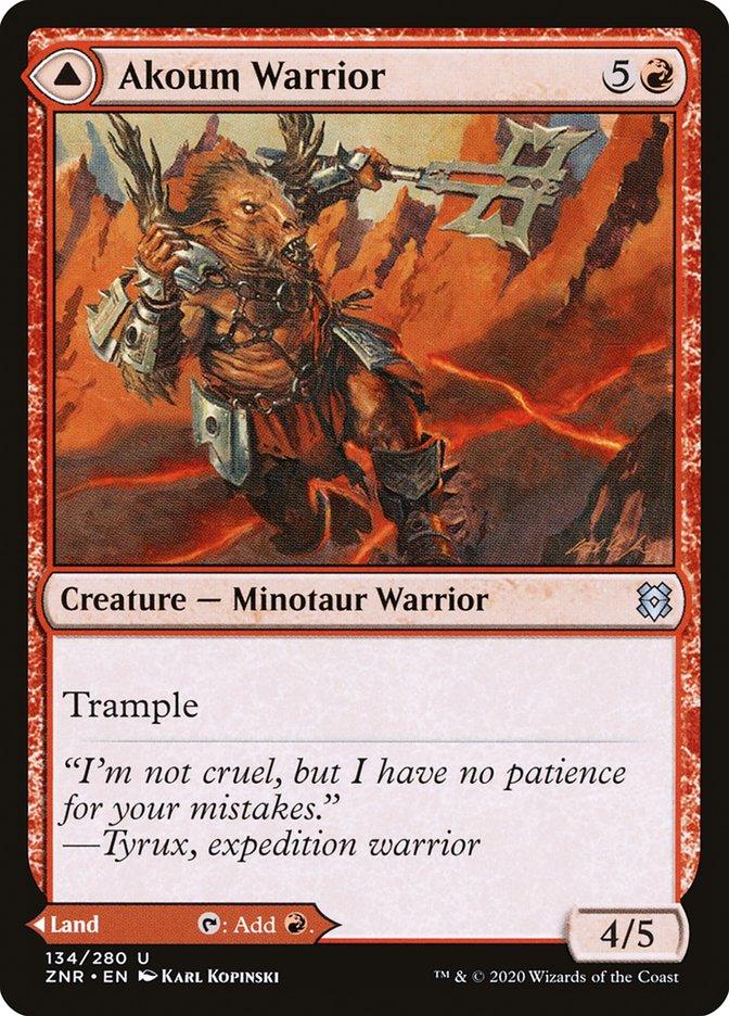 Akoum Warrior // Akoum Teeth [Zendikar Rising] - Rocket TCG