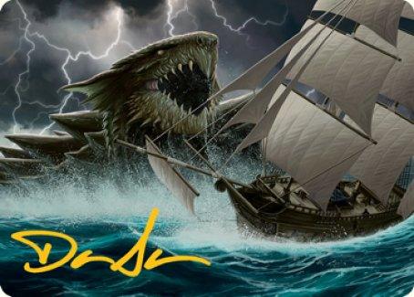 Dragon Turtle Art Card (Gold-Stamped Signature) [Dungeons & Dragons: Adventures in the Forgotten Realms Art Series] - Rocket TCG