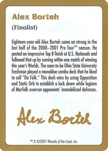 Alex Borteh Bio [World Championship Decks 2001] - Rocket TCG