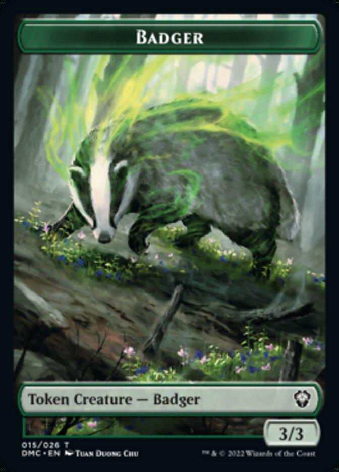 Bird (002) // Badger Double-sided Token [Dominaria United Tokens] - Rocket TCG