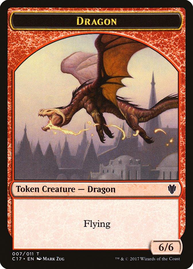 Cat Dragon // Dragon (007) Double-sided Token [Commander 2017 Tokens] - Rocket TCG