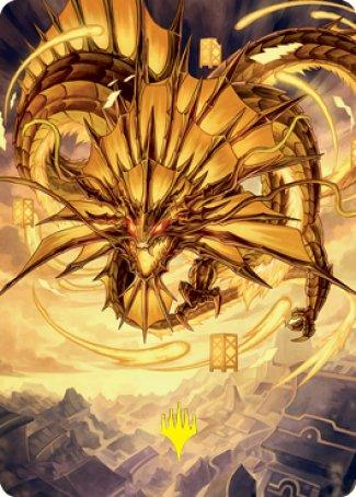 Ao, the Dawn Sky 2 Art Card (Gold-Stamped Signature) [Kamigawa: Neon Dynasty Art Series] - Rocket TCG