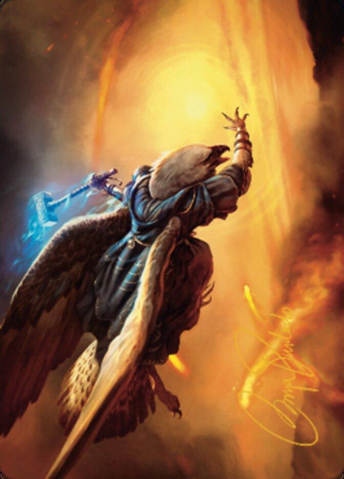 Battlewing Mystic Art Card (Gold-Stamped Signature) [Dominaria United Art Series] - Rocket TCG