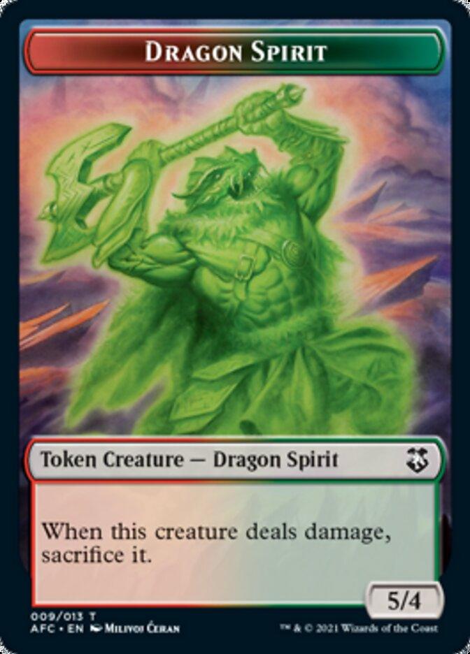 Beast // Dragon Spirit Double-sided Token [Dungeons & Dragons: Adventures in the Forgotten Realms Commander Tokens] - Rocket TCG