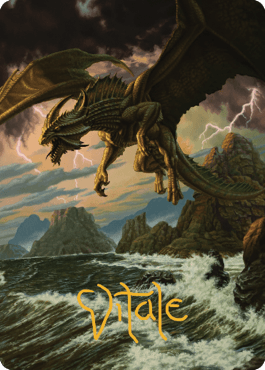 Ancient Bronze Dragon Art Card (03) (Gold-Stamped Signature) [Commander Legends: Battle for Baldur's Gate Art Series] - Rocket TCG