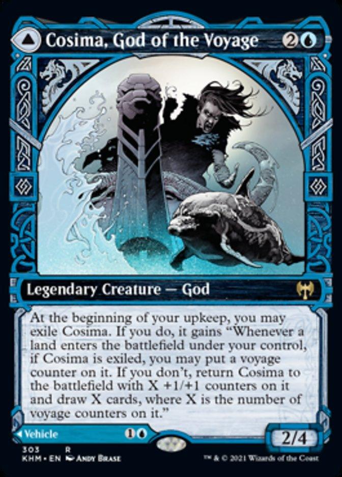 Cosima, God of the Voyage // The Omenkeel (Showcase) [Kaldheim] - Rocket TCG