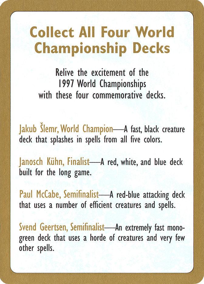 1997 World Championships Ad [World Championship Decks 1997] - Rocket TCG