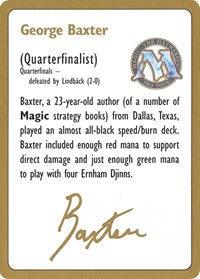 1996 George Baxter Biography Card [World Championship Decks] - Rocket TCG