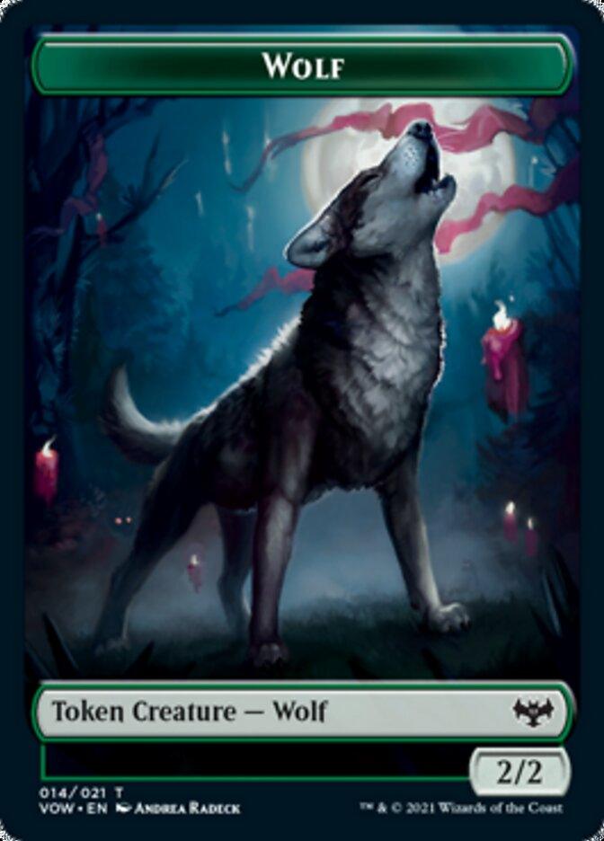 Blood // Wolf (014) Double-sided Token [Innistrad: Crimson Vow Tokens] - Rocket TCG