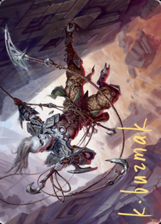 Akiri, Fearless Voyager Art Card (Gold-Stamped Signature) [Zendikar Rising Art Series] - Rocket TCG