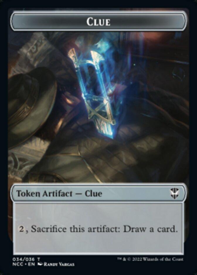 Clue // Fish Double-sided Token [Streets of New Capenna Commander Tokens] - Rocket TCG