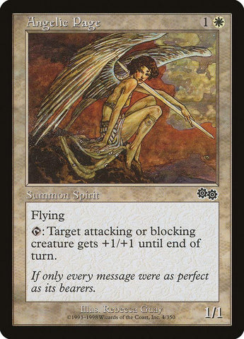 Angelic Page [Urza's Saga] - Rocket TCG