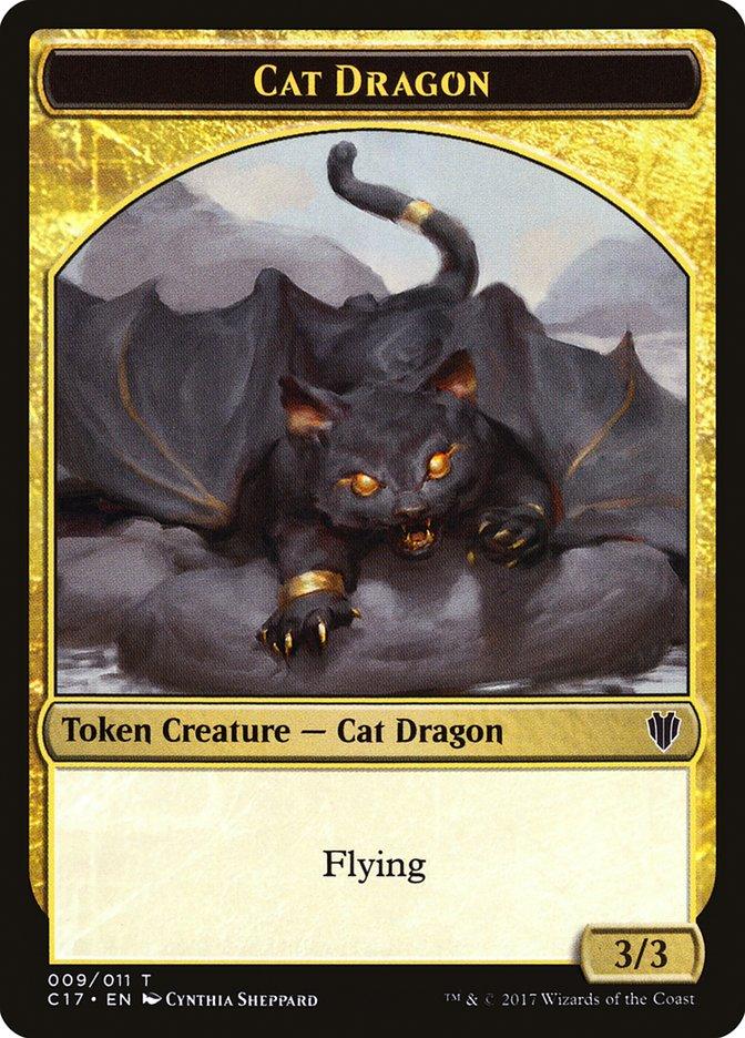 Cat Dragon // Dragon (007) Double-sided Token [Commander 2017 Tokens] - Rocket TCG