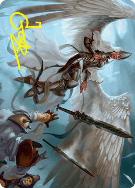 Angelic Quartermaster Art Card (Gold-Stamped Signature) [Innistrad: Crimson Vow Art Series] - Rocket TCG