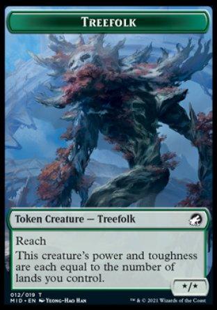 Clue // Treefolk Double-sided Token [Innistrad: Midnight Hunt Tokens] - Rocket TCG