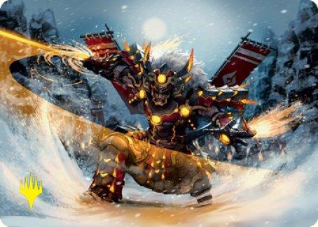 Asari Captain Art Card (Gold-Stamped Signature) [Kamigawa: Neon Dynasty Art Series] - Rocket TCG