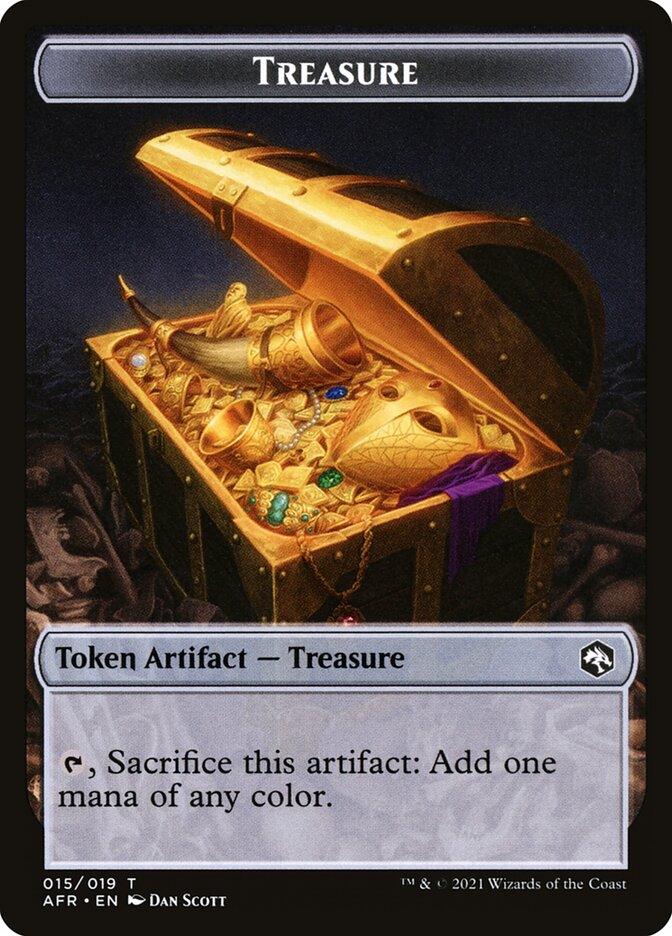 Clue // Treasure Double-sided Token [Dungeons & Dragons: Adventures in the Forgotten Realms Commander Tokens] - Rocket TCG