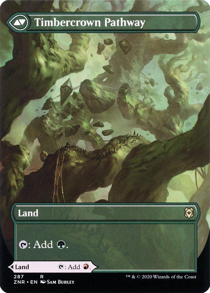 Cragcrown Pathway // Timbercrown Pathway (Borderless Alternate Art) [Zendikar Rising] - Rocket TCG