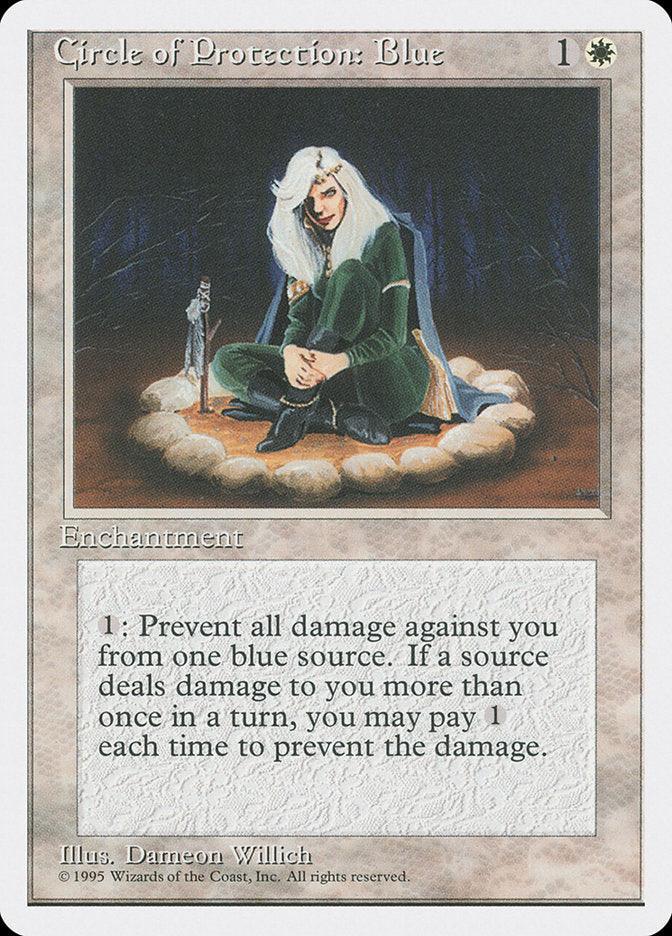Circle of Protection: Blue [Fourth Edition] - Rocket TCG