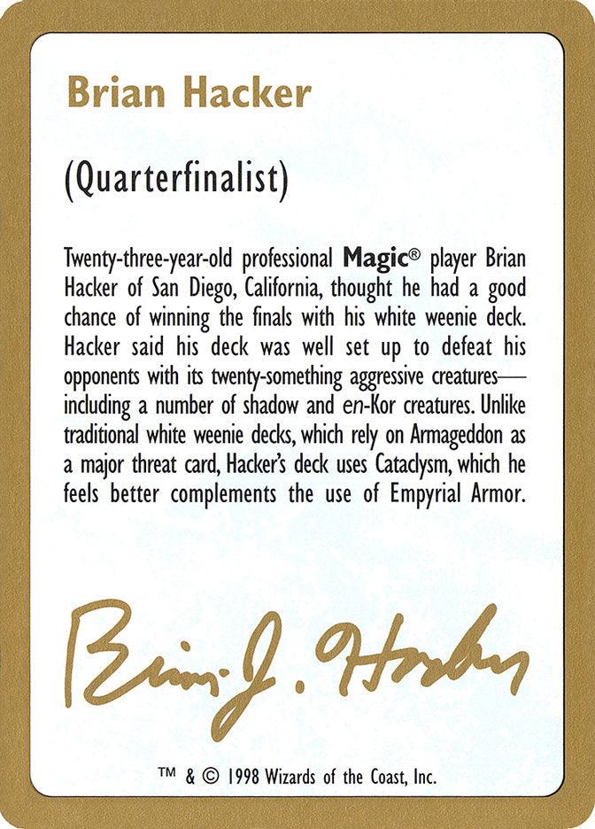 Brian Hacker Bio [World Championship Decks 1998] - Rocket TCG